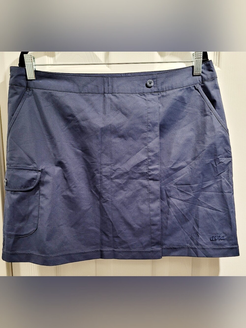 Avia Women's Navy Blue Athletic Skort with Cargo Pocket Size LARGE